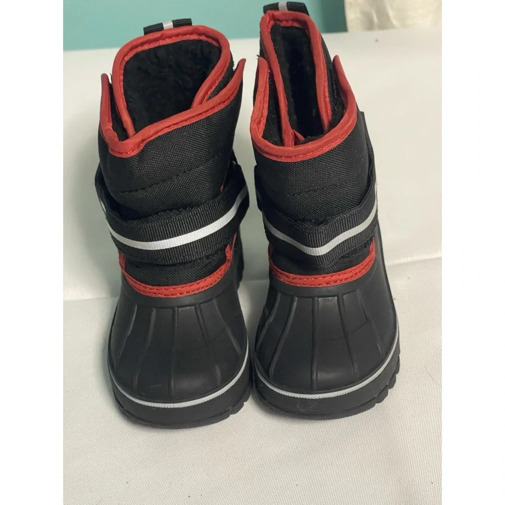 London Fog Collection Baby Toddler Size 6 Black Pull Winter Snow Boots‎ Bin4